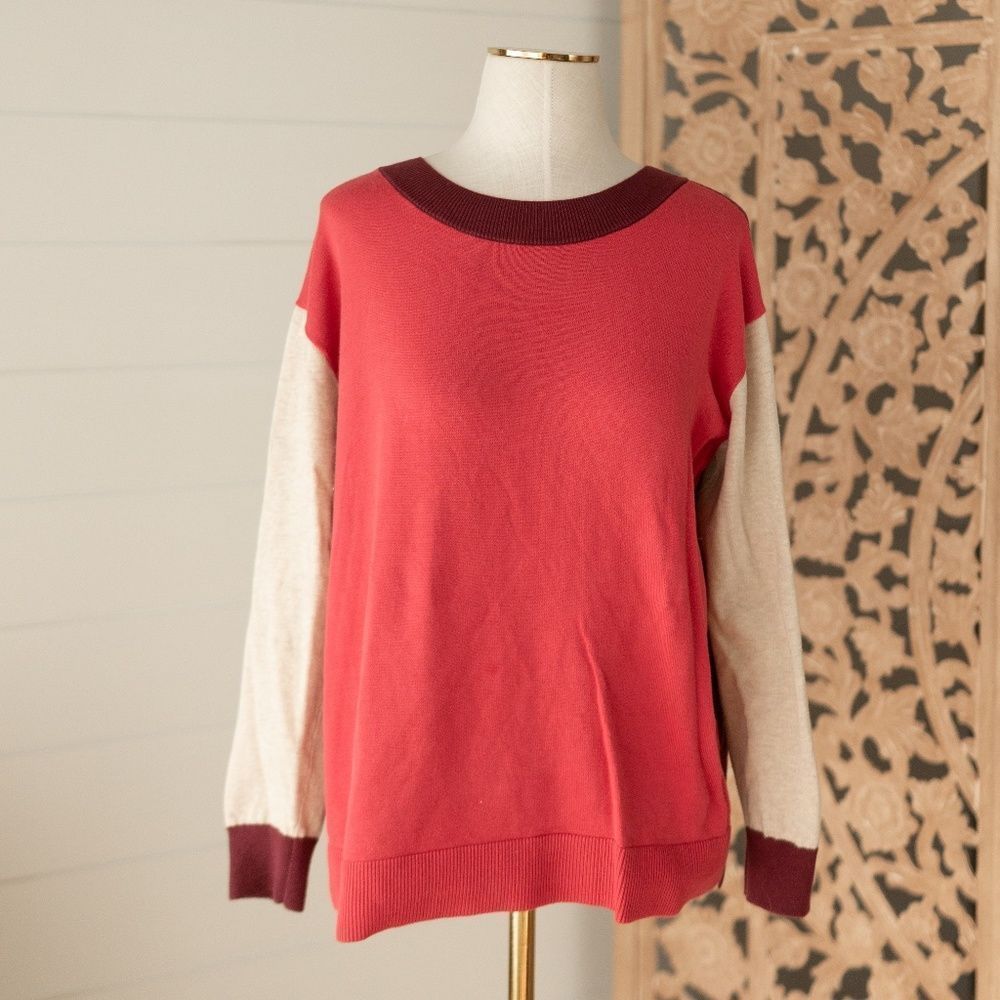 Women's Lands' End Colorblock Sweater size M‎ (10-12)